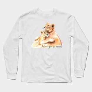 I love you so much lion mum baby Long Sleeve T-Shirt